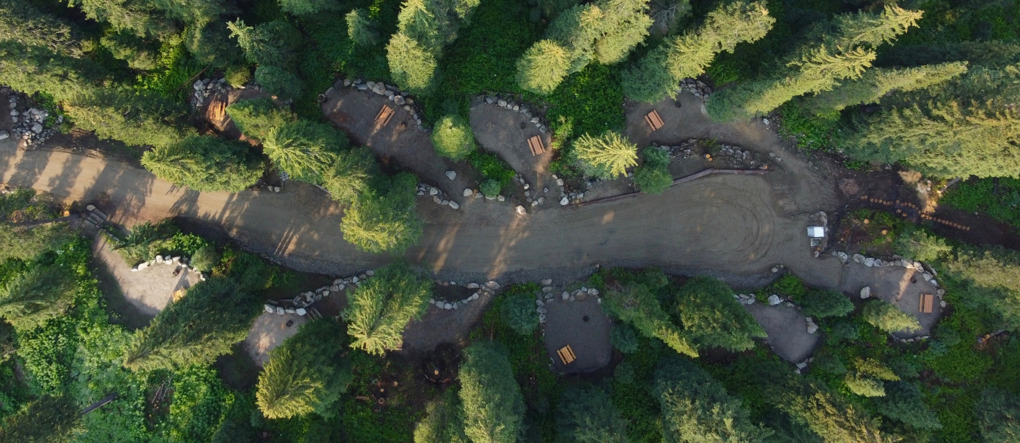 Aerial view of Hummingbird RV and Campground site.